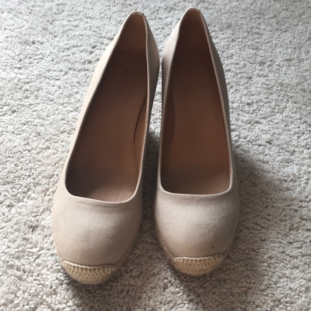 Jcrew wedges 7.5 worn once!